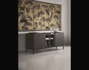 Madia Pica in Legno Laccato Decorato Moka di Bontempi