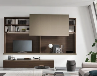 Parete Attrezzata Unix Sistema Spalla Comp SU2125 di Maronese