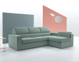 Divano in tessuto con penisola Bloom di Felis