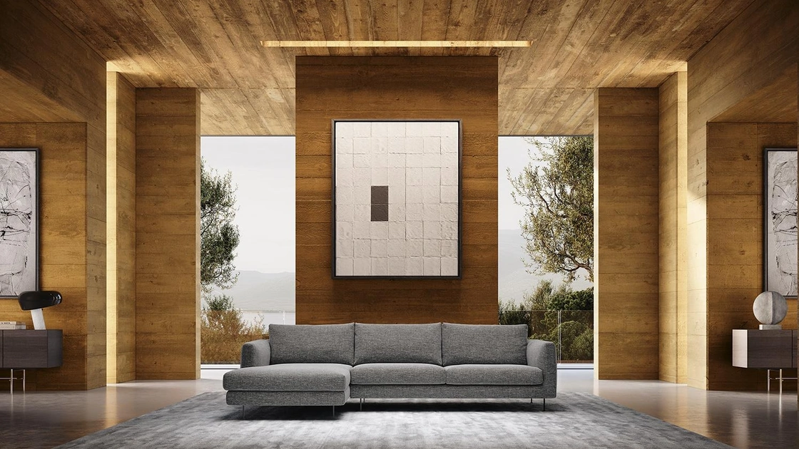 Divano con penisola Conrad di Felis