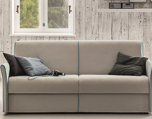 Divano Letto lineare Ely in tessuto di ZG Mobili