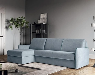 Divano Letto moderno in tessuto con penisola Amadeus di Felis