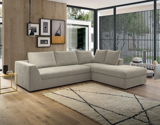 Divano Letto in tessuto con penisola Aston di Felis