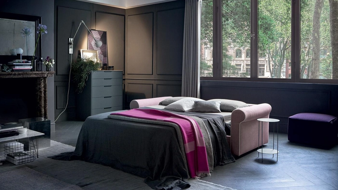 Divano Letto matrimoniale in tessuto Callas di Felis