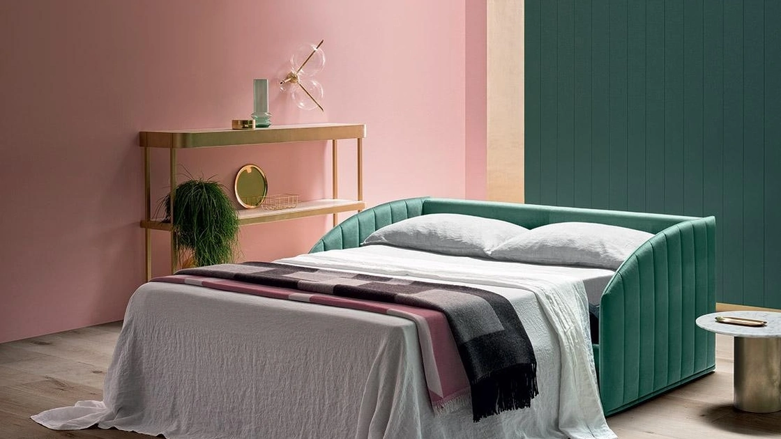 Divano Letto matrimoniale in tessuto Carter di Felis