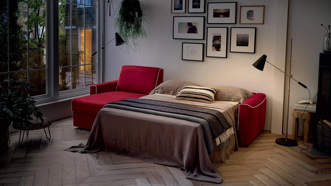 Divano Letto matrimoniale in tessuto Dakota di Felis