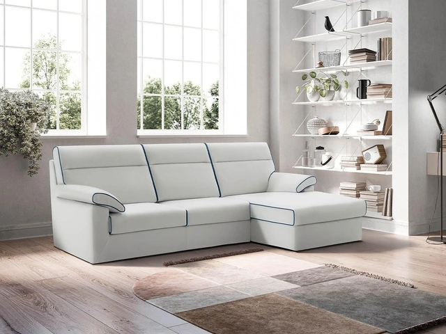 Divano in tessuto con penisola Derlon di Felis