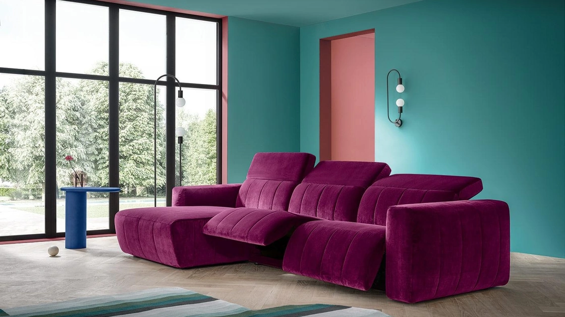 Divano relax con penisola Kensington di Felis