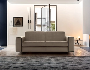 Divano Letto in tessuto con piedini in metallo Madison di Felis