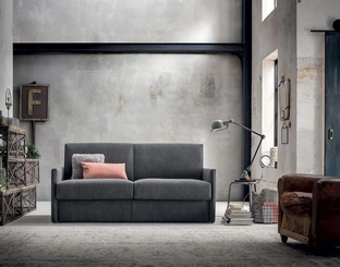 Divano Letto in tessuto con braccioli sottili Mark di Felis