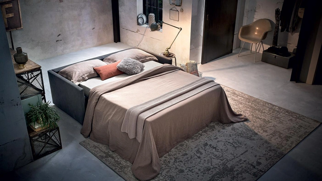 Divano Letto matrimoniale in tessuto Mark di Felis