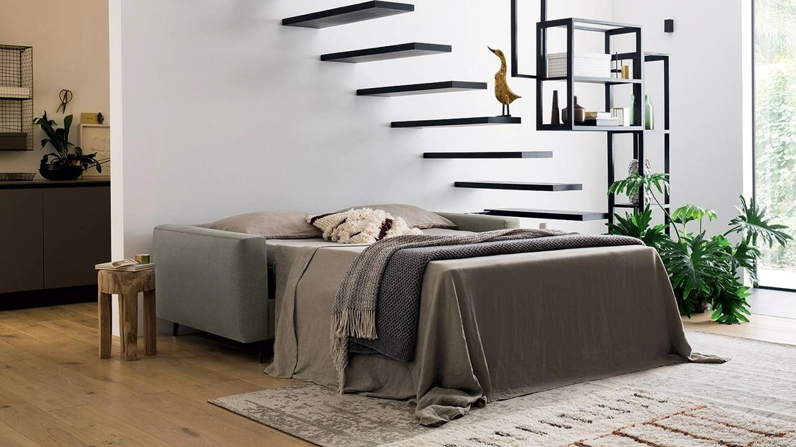 Divano Letto matrimoniale in tessuto Regis di Felis