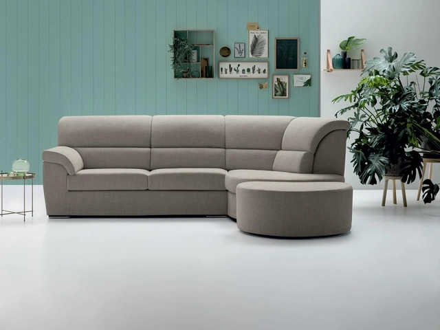 Divano angolare in tessuto Russel di Felis