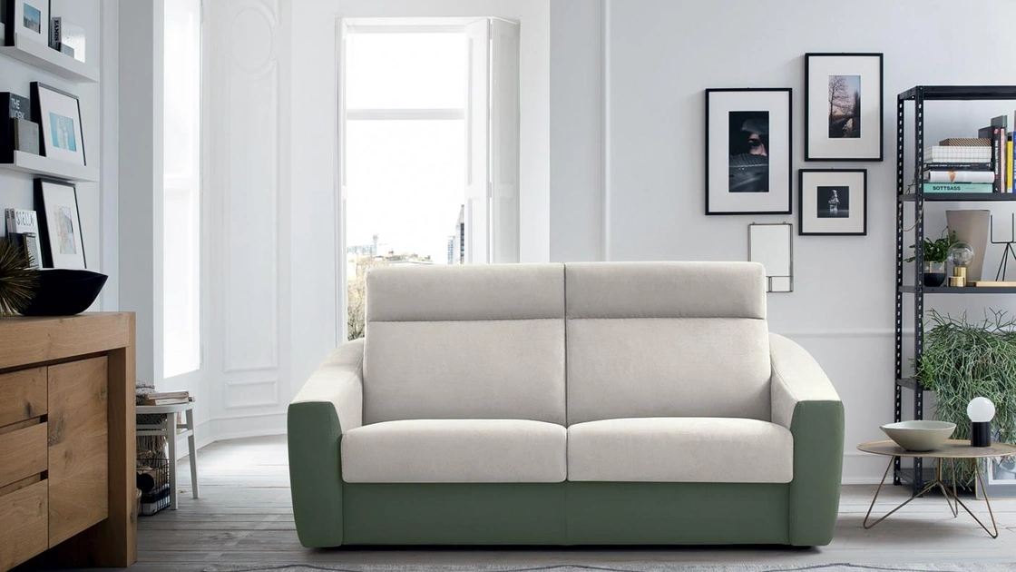 Divano Letto in tessuto a due colori Xavier di Felis