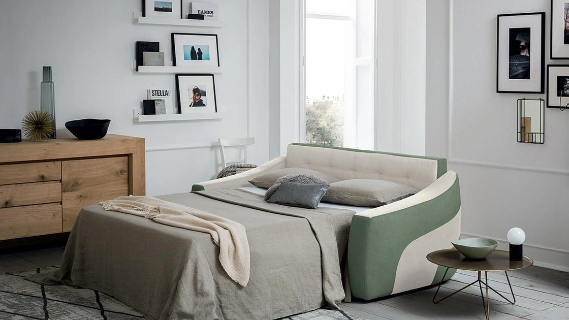 Divano Letto matrimoniale in tessuto Xavier di Felis