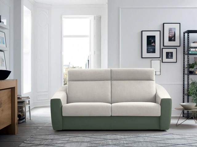 Divano Letto in tessuto a due colori Xavier di Felis