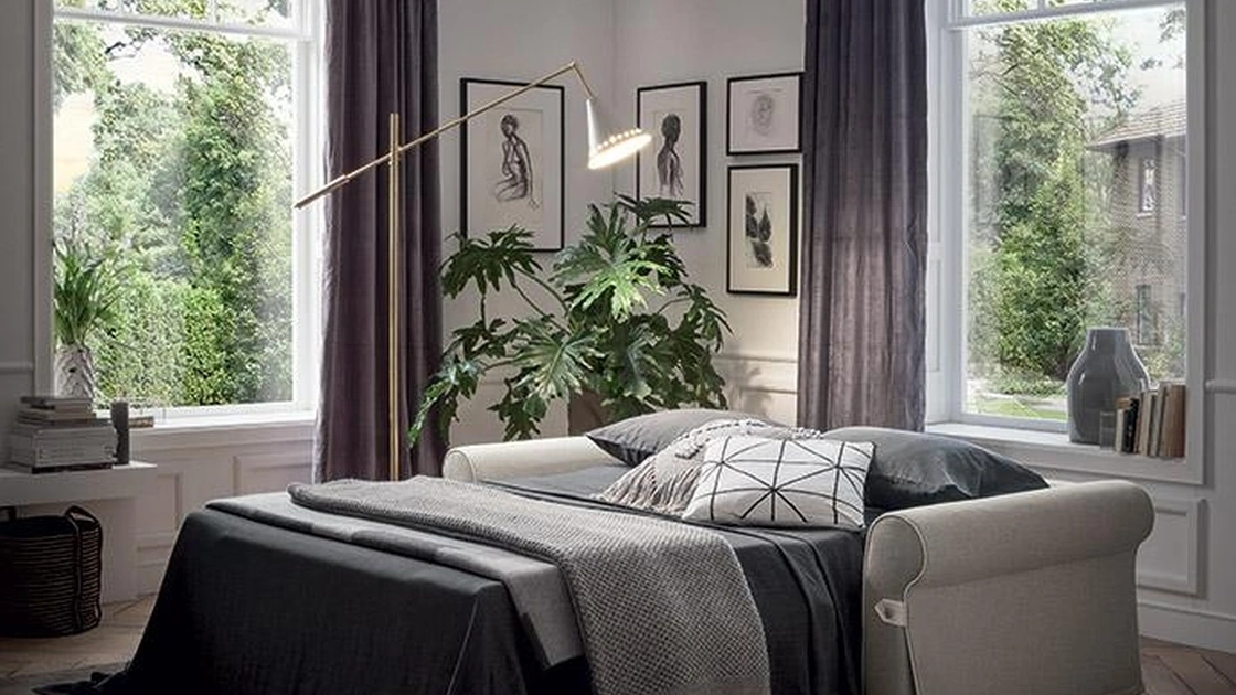 Divano Letto matrimoniale in tessuto Flair di Felis