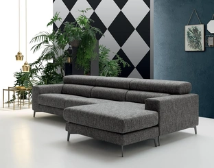 Divano in tessuto con penisola Fred di Felis