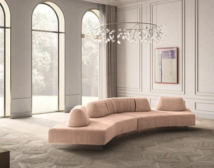 Divano in tessuto con piedini trasparenti Gravity di Felis