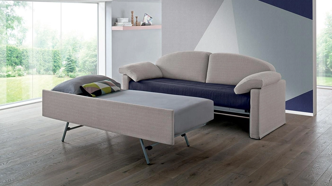 Divano Letto in tessuto con letto singolo estraibile Klio di Felis