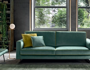 Divano classico lineare in tessuto Kloè di Felis