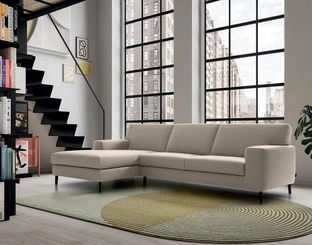 Divano in tessuto con penisola Liam di Felis