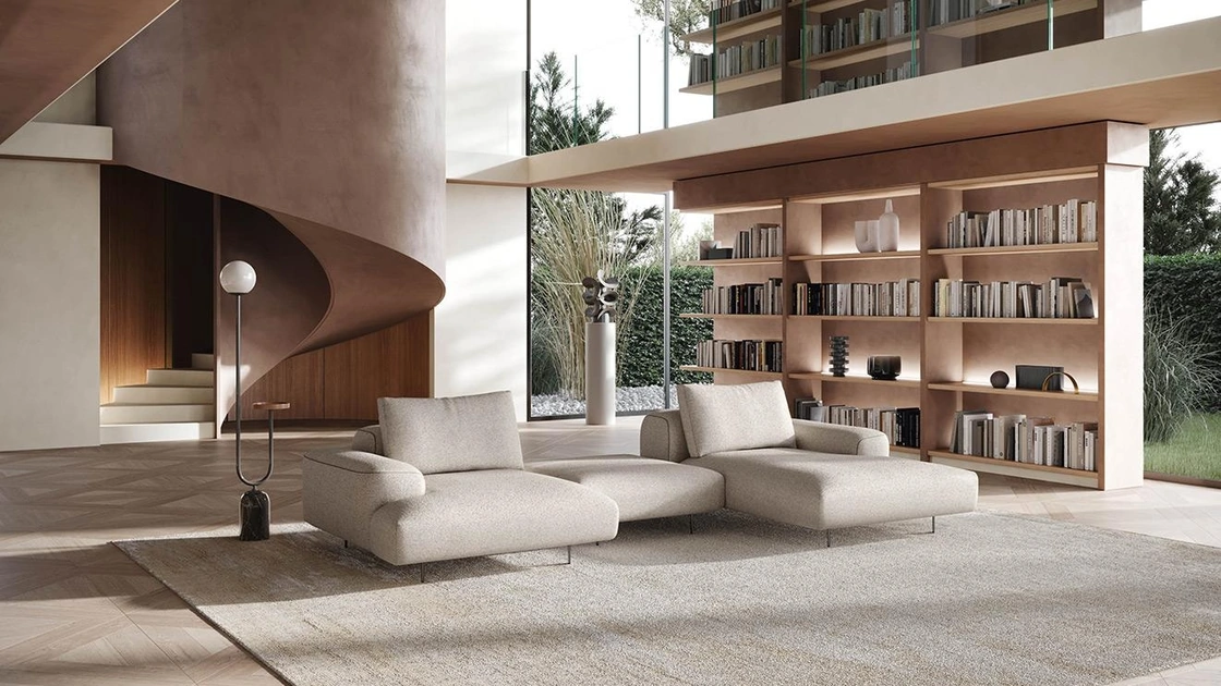 Divano con penisola Limitless di Felis