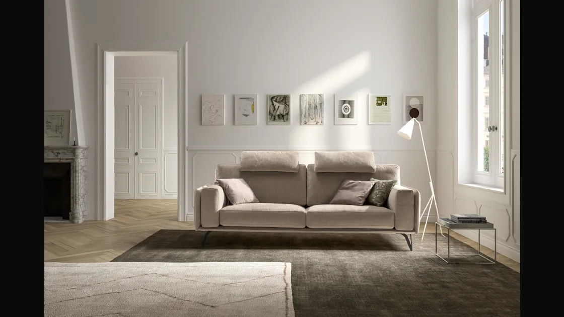 Divano moderno in tessuto Living Bright di Samoa
