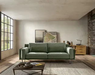 Divano lineare in tessuto Living Chic di Samoa