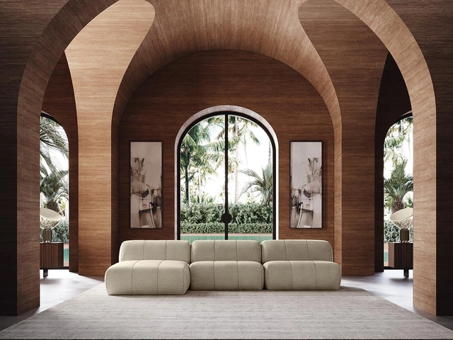 Divano con penisola Muffin di Felis