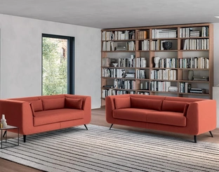 Divano lineare a pozzetto compatto in tessuto Nemo di Felis