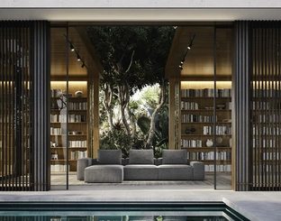 Divano con penisola Reverso di Felis