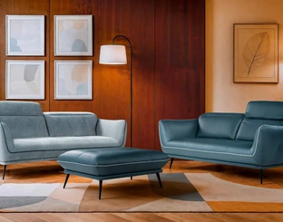 Salotto Spritz in pelle e tessuto di Nicoletti Home