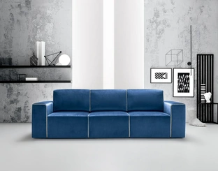 Divano lineare in tessuto con sedute estraibili Wally di Felis