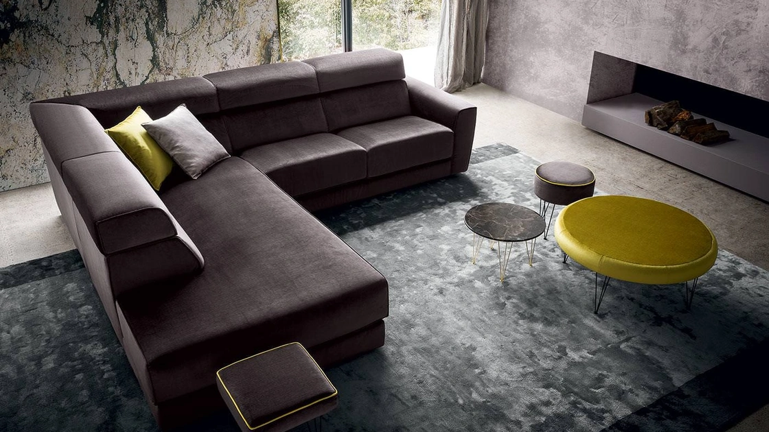 Divano angolare in tessuto Winston di Felis