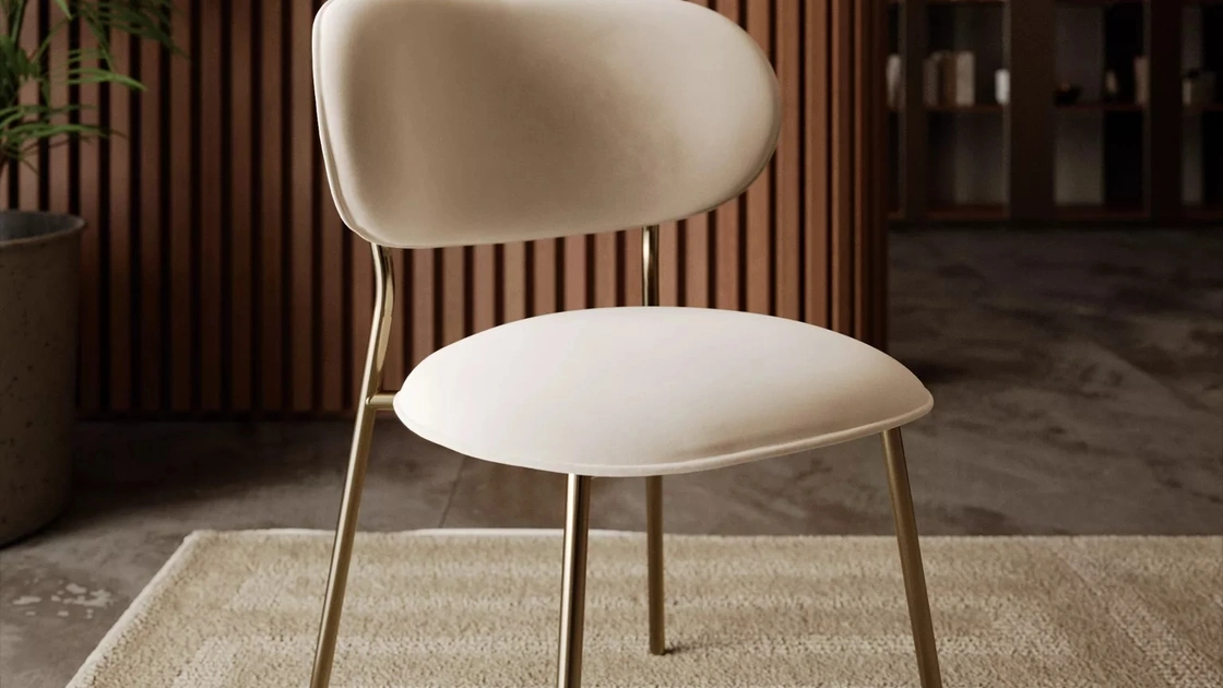 Sedia Sienna in tessuto imbottito di Bontempi