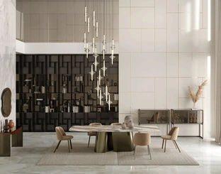 Tavolo allungabile Kimono in SuperMarmo di Bontempi