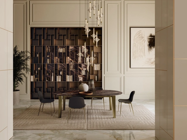 Tavolo allungabile Etro XXL in SuperMarmo di Bontempi