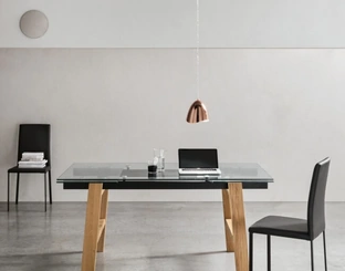 Tavolo allungabile Felix in vetro di Maronese