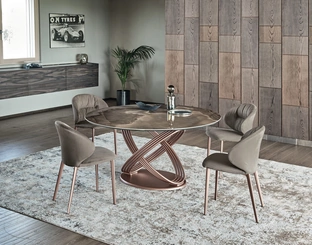 Tavolo Fusion Rotondo in SuperMarmo di Bontempi