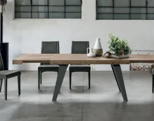 Tavolo moderno allungabile in laminato e metallo Scirocco di Target Point