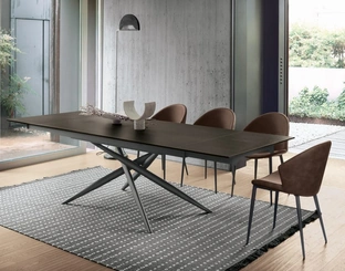 Tavolo allungabile Tiffany finitura materico calce scura di Sedit