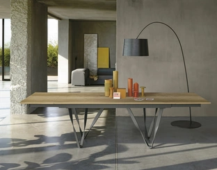 Tavolo allungabile Wave finitura rovere nodato di Sedit