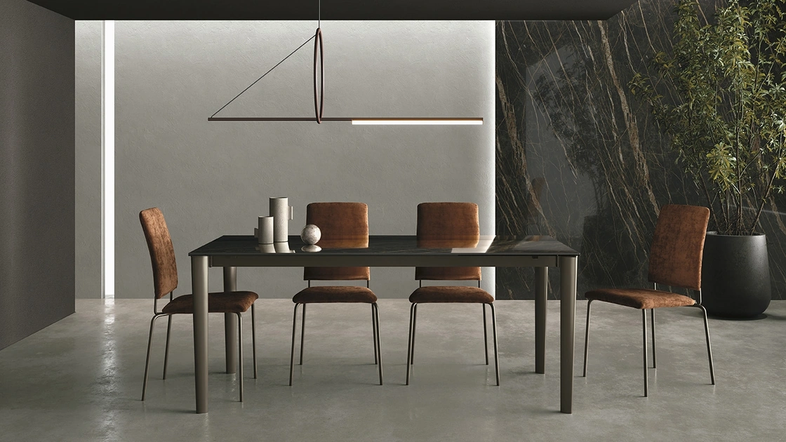 Tavolo allungabile Yago in ceramica lucida di Sedit