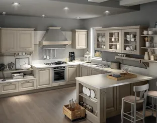 Cucina Classica in Rovere con penisola Bolgheri 02 di Stosa