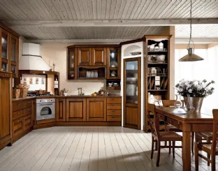 Cucina Classica Etrusca angolare in legno di Aran