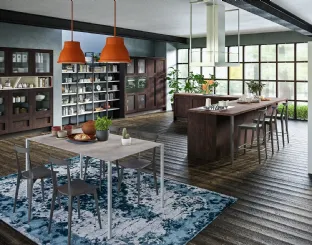 Cucina Classica angolare Licia in Rovere Cuoio di Aran