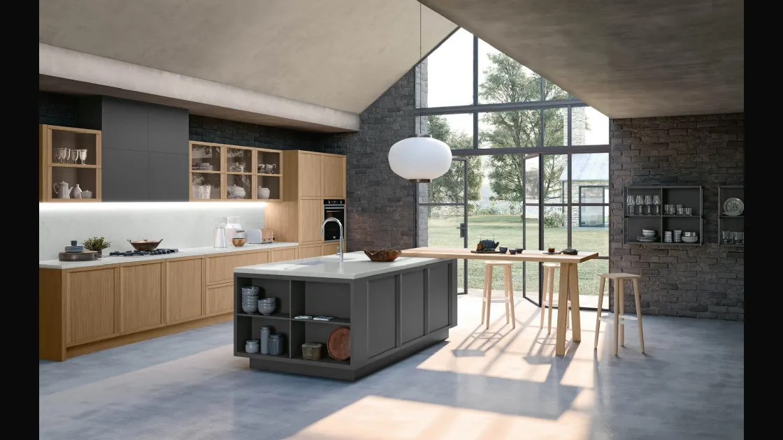 Cucina Classica Newport v4 in Rovere Avena di Stosa