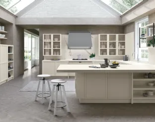 Cucina Classica Tosca v1 in Frassino laccato Beige Angora di Stosa