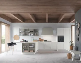 Cucina Classica Tosca v3 in Frassino laccato Bianco Alba di Stosa